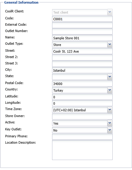 Outlet Information