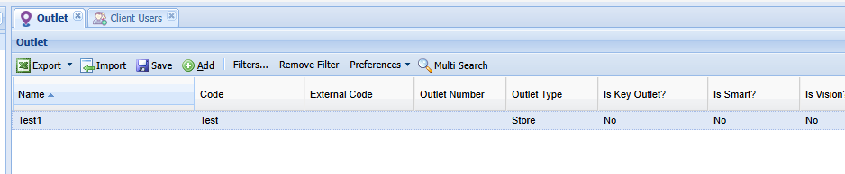 Default Outlet Form