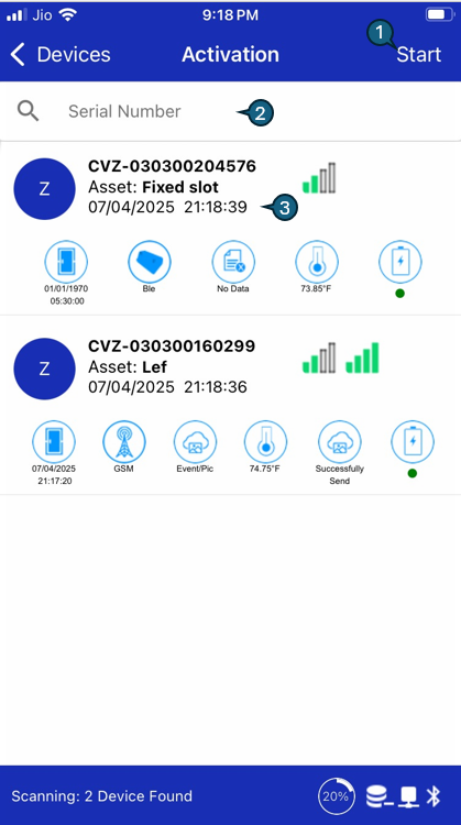 Activation Screen