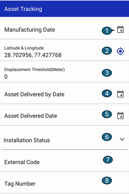 Create Asset Screen