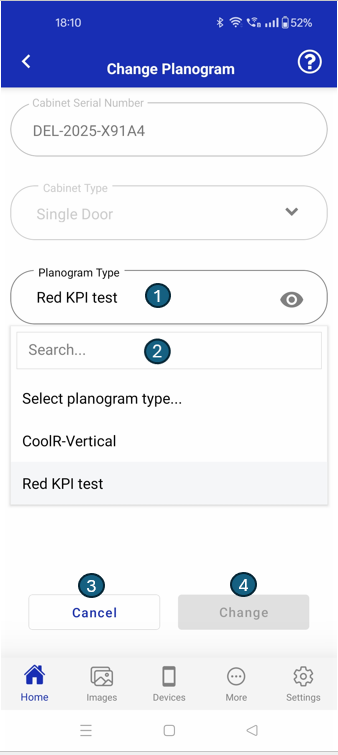 Change Planogram