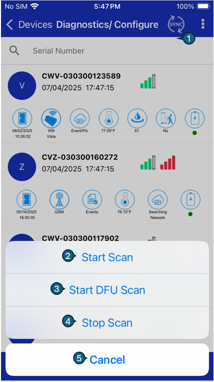 Diagnostics/Configure Action Icon