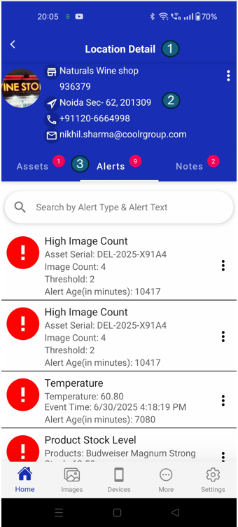 Location Detail Screen