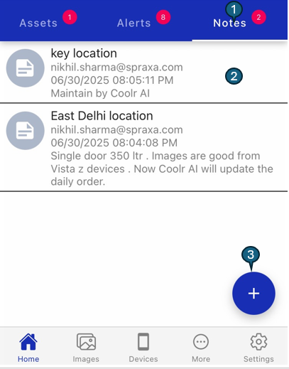 Notes Tab