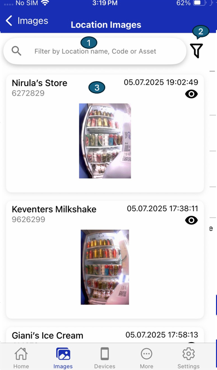 Location Images Screen