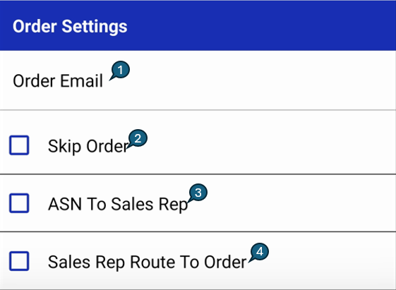 Order Settings